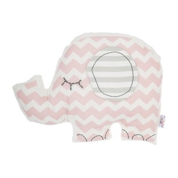 Pernă din amestec de bumbac pentru copii apolena pillow toy elephant, 34 x 24 cm, roz