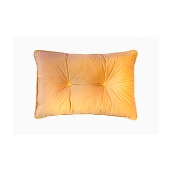 Pernă tiseco home studio velvet button, 40 x 60 cm, galben închis