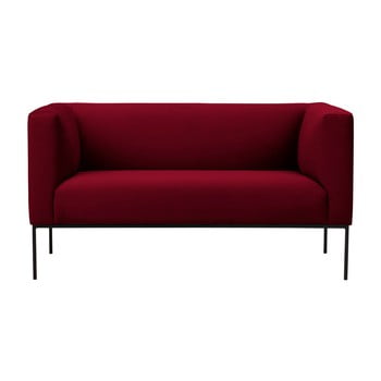 Canapea din catifea cu 2 locuri Windsor & Co Sofas Neptune, roșu