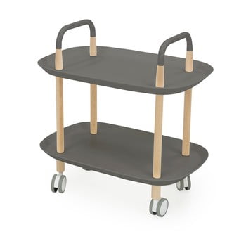Cărucior cu roți pentru servire tenzo wagon beech, gri