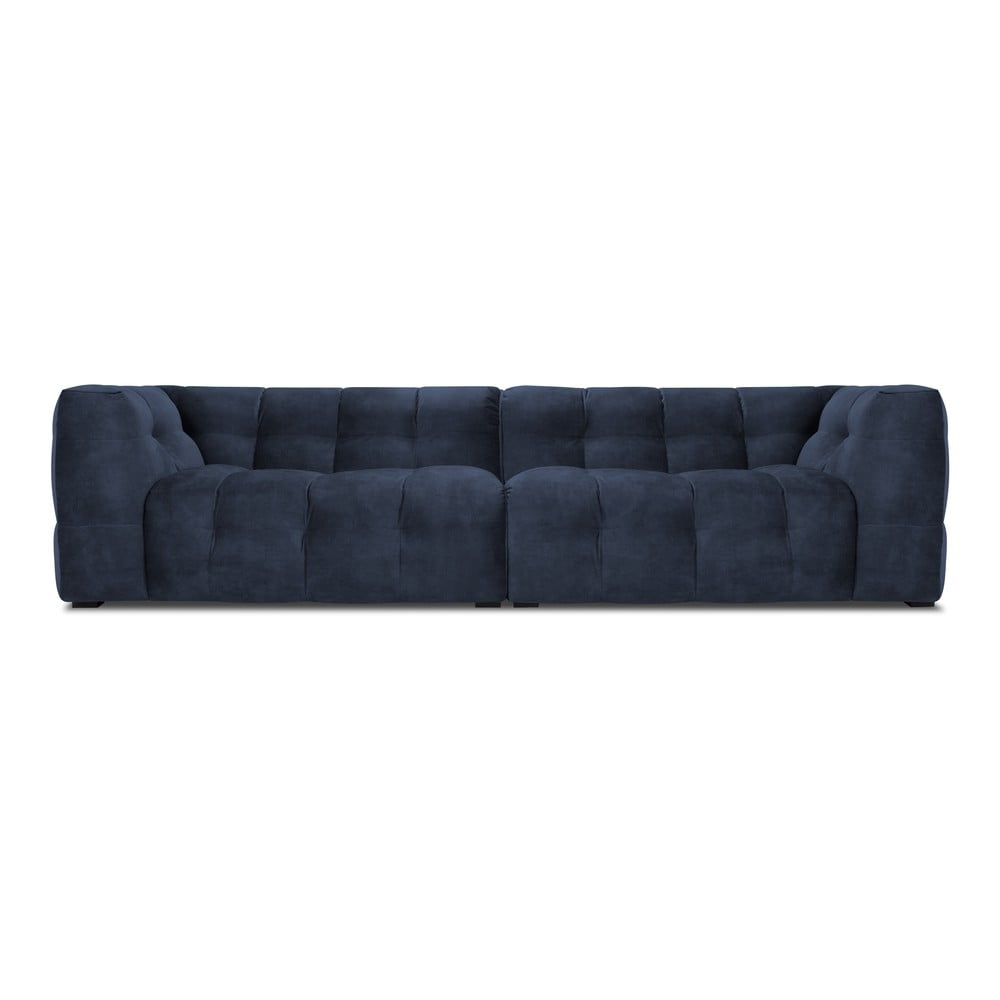 Modrá sametová pohovka Windsor & Co Sofas Vesta, 280 cm