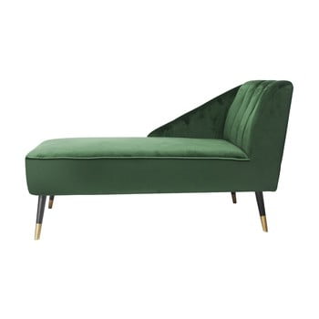 Șezlong din catifea leitmotiv royal, verde închis