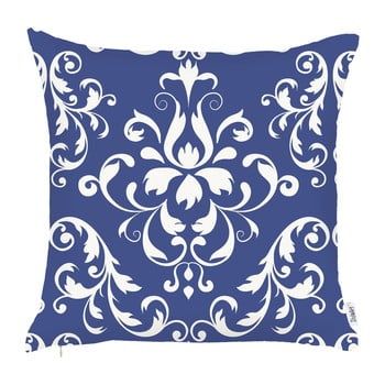 Față de pernă apolena ornament, 43 x 43 cm, albastru