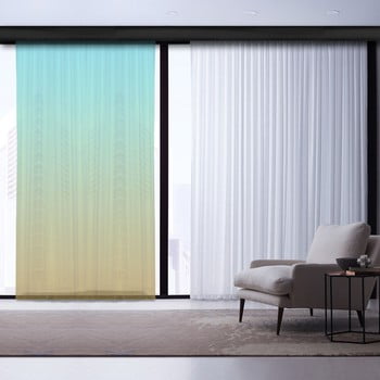 Perdea curtain latta, 140 x 260 cm, verde - turcoaz