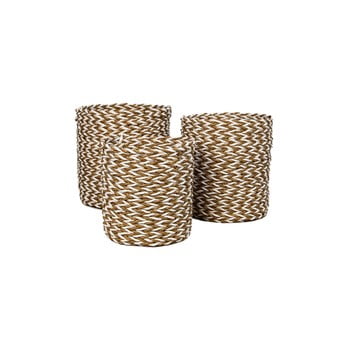 Set 3 coșuri depozitare hsm collection raffia natural