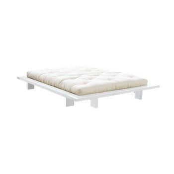 Pat din lemn de pin, în stil japonez, karup design japan white, 168 x 228 cm
