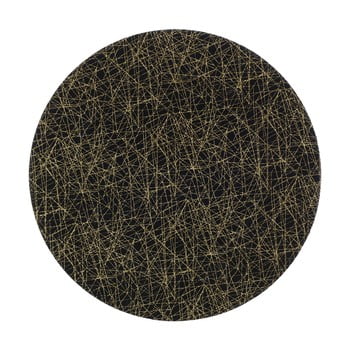 Farfurie din plastic inart golden, ⌀ 33 cm, negru