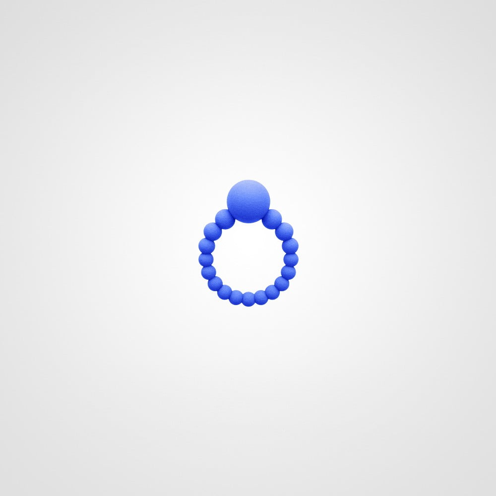 Prsten 1 Bubble královská modrá