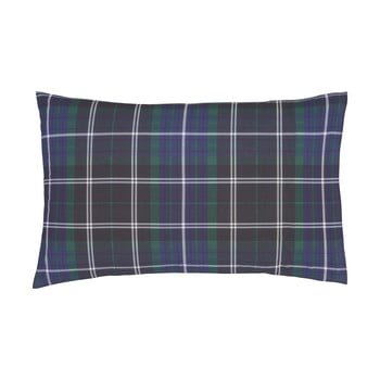 Set 2 huse pernă catherine lansfield brushed tartan, 50 x 75 cm, albastru închis