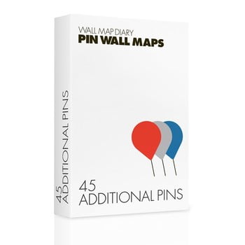 Bolduri pentru harta Pin World, 45 buc., multicolor title=Bolduri pentru harta Pin World, 45 buc., multicolor