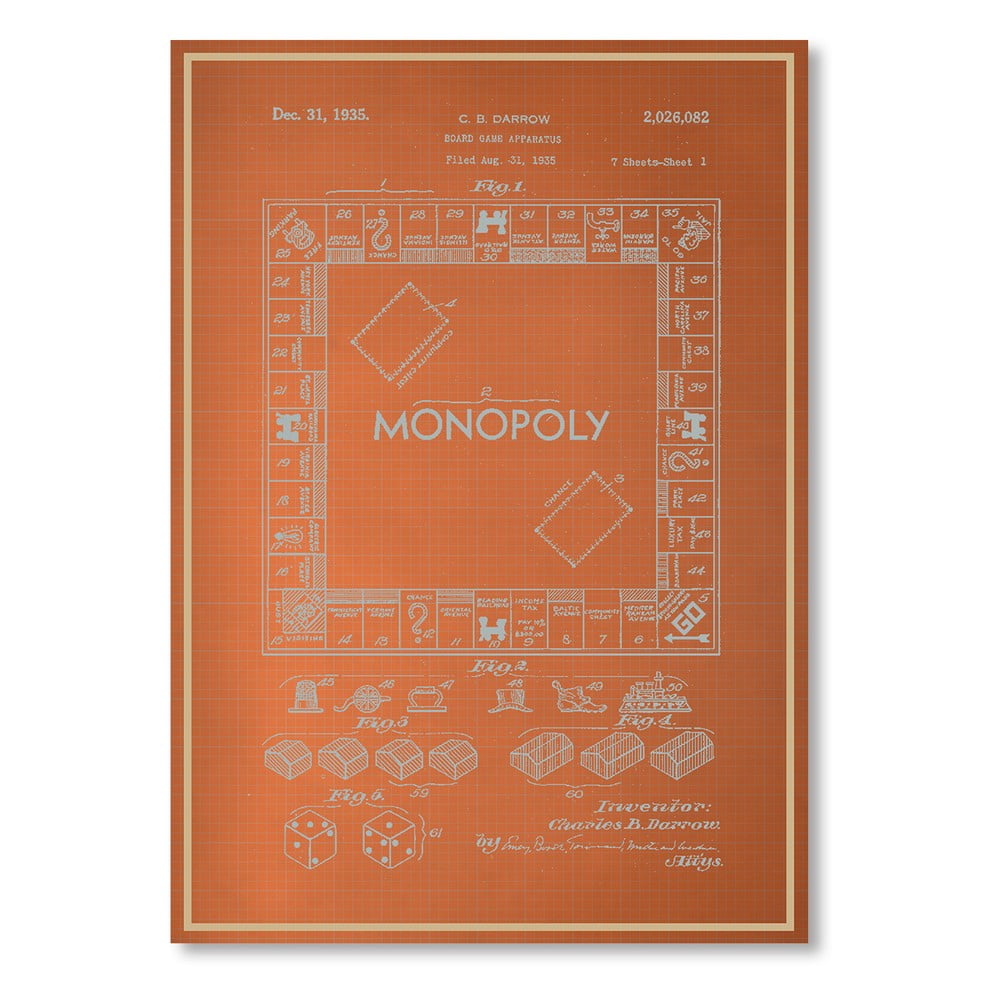 Plakát Darrow Monopoly, 30x42 cm
