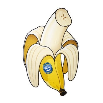 Pătură pentru plajă în formă de banană big mouth inc., 152 x 152 cm