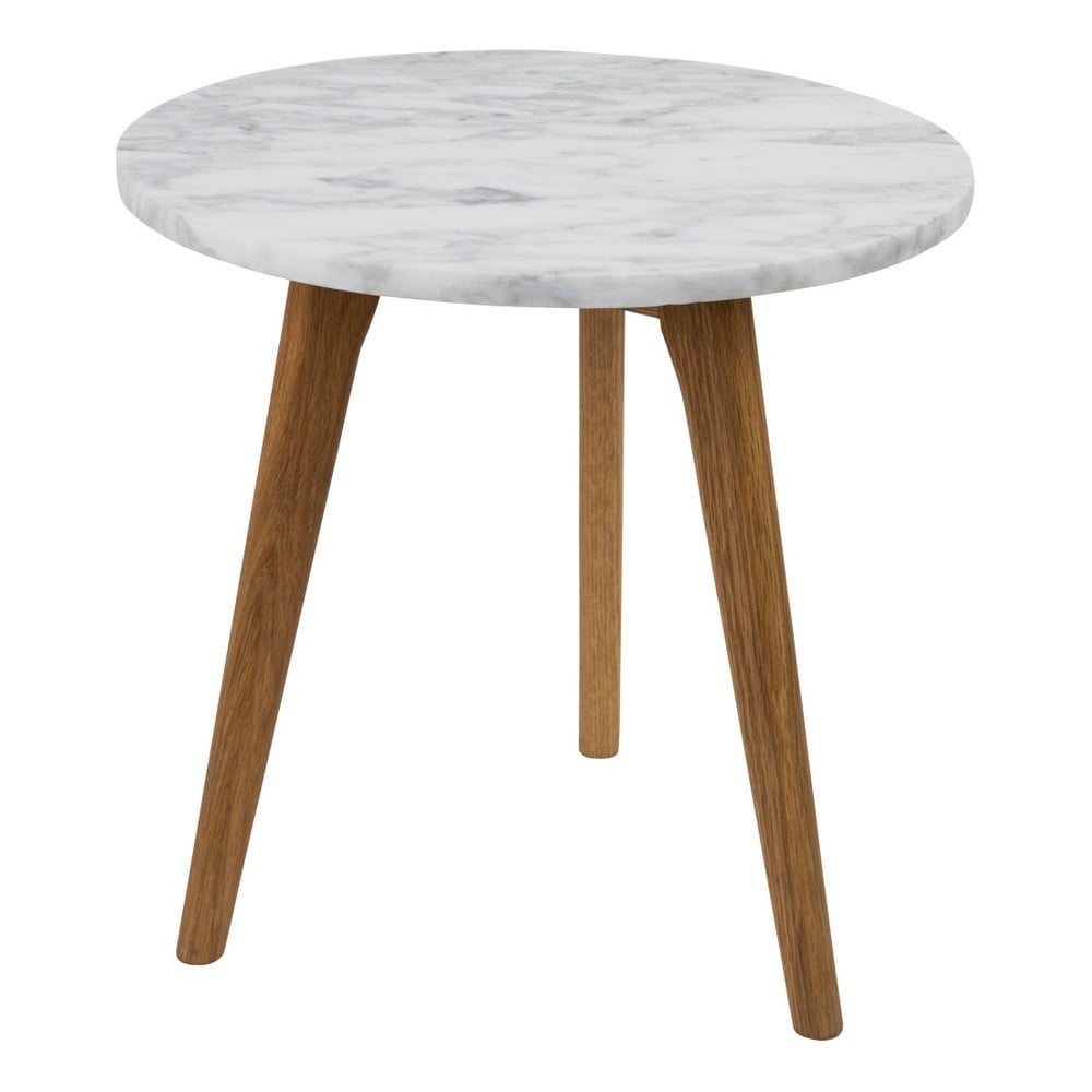 Odkládací stolek s deskou v dekoru kamene Zuiver, ⌀ 40 cm