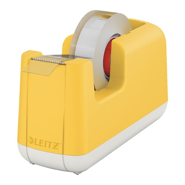 Žlutý odvíječ lepící pásky Leitz Cosy