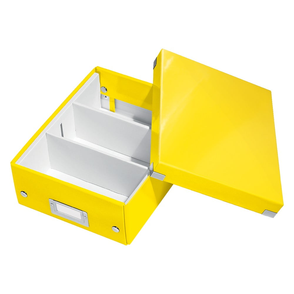 Žlutý box s organizérem Leitz Office, délka 28 cm