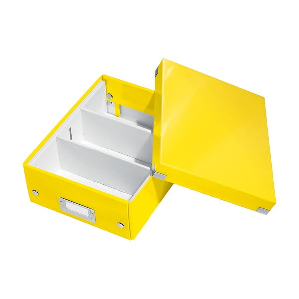 Žlutý box s organizérem Leitz Office, délka 28 cm