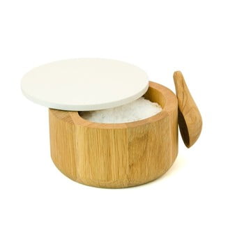 Solniță cu linguriță in lemn pot&spoon