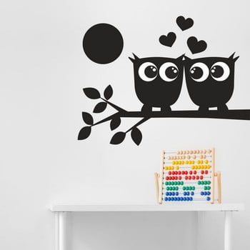 Autocolant decorativ pentru perete black owl