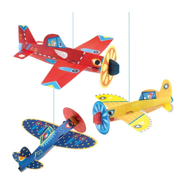 Závěsná dekorativní letadla z pevnějšího papíru Djeco