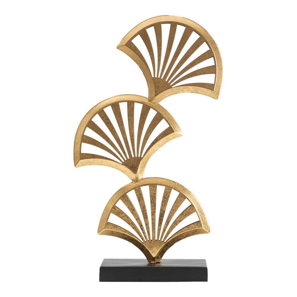 Kovová soška ve zlatém dekoru Mauro Ferretti Triple Leaf