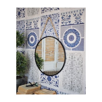 Oglindă orchidea milano living, ø 40 cm, negru