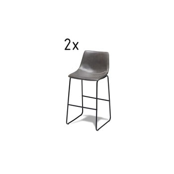 Set 2 scaune de bar furnhouse indiana, gri