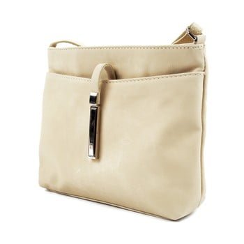 Poșetă din piele roberta m. 241 beige