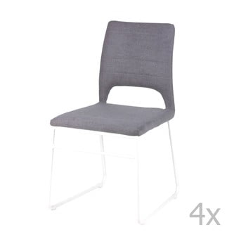 Set 4 scaune sømcasa nessa, gri