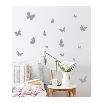 Autocolant de perete Butterfly, 100 x 100 cm, 16 piese