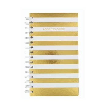 Agendă telefonică Go Stationery Wide Stripe Cream