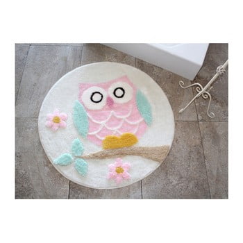 Covoraș de baie alessia owl ecru, Ø 90 cm