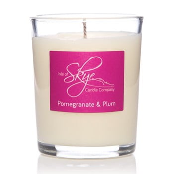 Lumânare cu aromă de rodii și prune Skye Candles Container, timp de ardere 12 ore