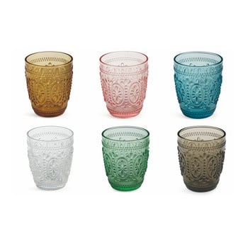 Set 6 pahare colorate villa d'este imperial bicchieri, 240 ml