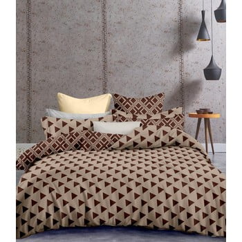 Lenjerie din microfibră cu 2 fețe pentru pat dublu decoking hypnosis triangles, 200 x 200 cm