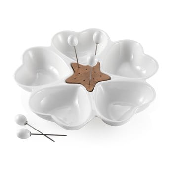 Platou pentru servit cu 5 boluri brandani cuori