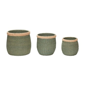 Set 3 coşuri depozitare din fibre de abaca hübsch eulalia