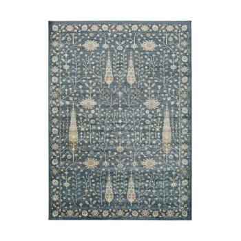 Covor universal vintage flowers, 160 x 230 cm, albastru