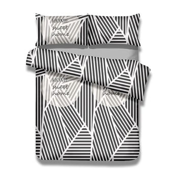 Set 1 husă pentru pilotă și 1 față de pernă din bumbac ameliahome averi sweet home light, 135 x 200 cm + 50 x 75 cm