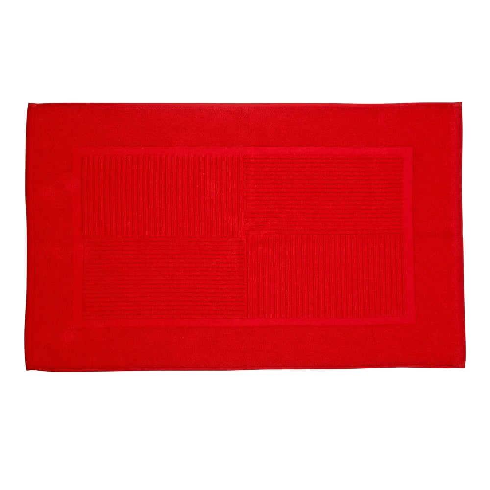 Koupelnová předložka, 80x50 cm, červená