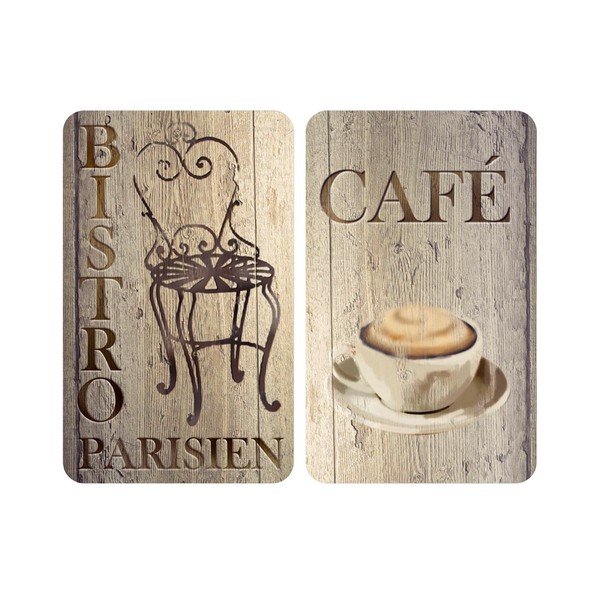 Bistrot 2 db tűzhelyvédő üveglap, 52 x 30 cm - Wenko
