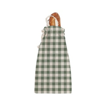 Sacoșă textilă pentru pâine Linen Couture Linen Bread Bag Green Vichy imagine