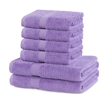 Set 6 prosoape din bumbac decoking marina, violet deschis