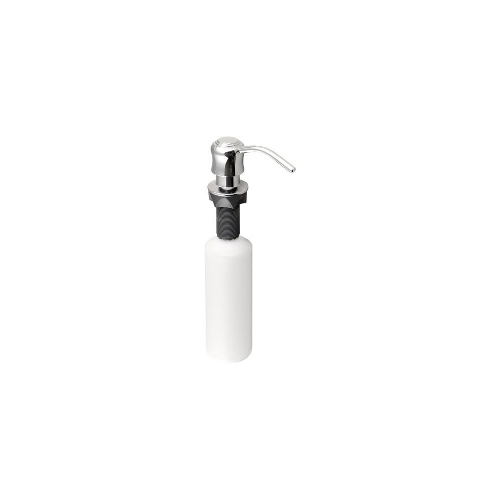 Plastový zápustný dávkovač mýdla v leskle stříbrné barvě 350 ml – Sapho
