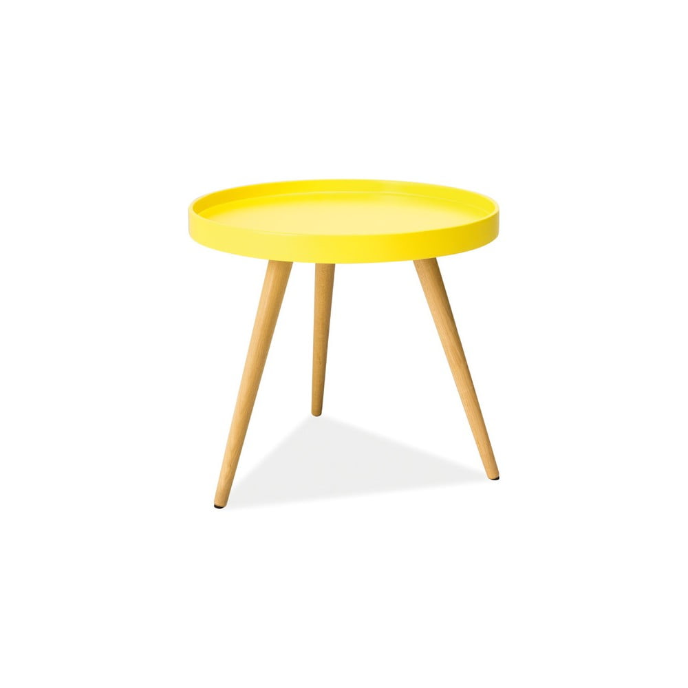 Konferenční stolek Toni 50 cm, žlutý