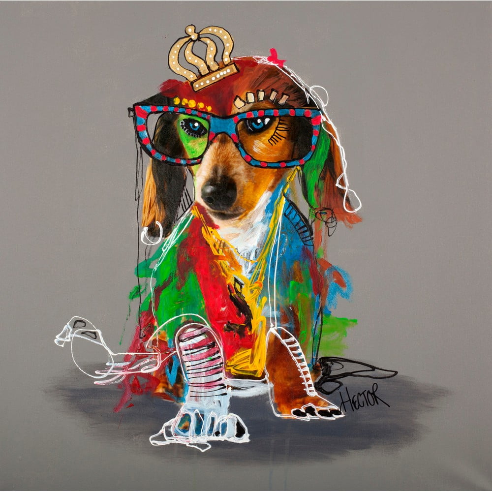 Hector Dog 2, 70x70 cm