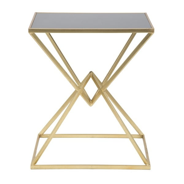 Odkládací stolek s železnou konstrukcí ve zlaté barvě Mauro Ferretti Cleopatra, 46 x 57 cm