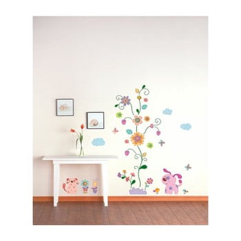 Autocolant ambiance colorful animals and tree