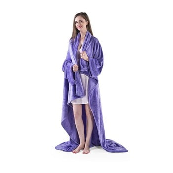 Pătură din microfibră decoking lazy, 200 x 170 cm, mov deschis