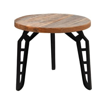 Măsuță cu blat din lemn de mango label51 flintstone, ⌀ 45 cm
