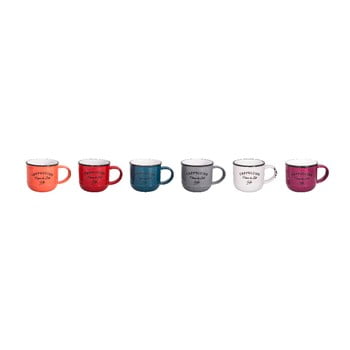 Set 6 căni din ceramică antic line cappuccino